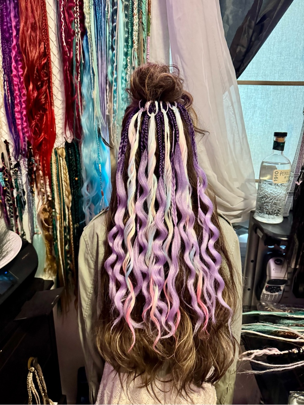 Pastel Lavender & Unicorn Extensions - Women Hair